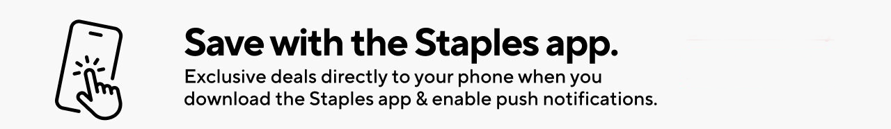 Save with the Staples app.