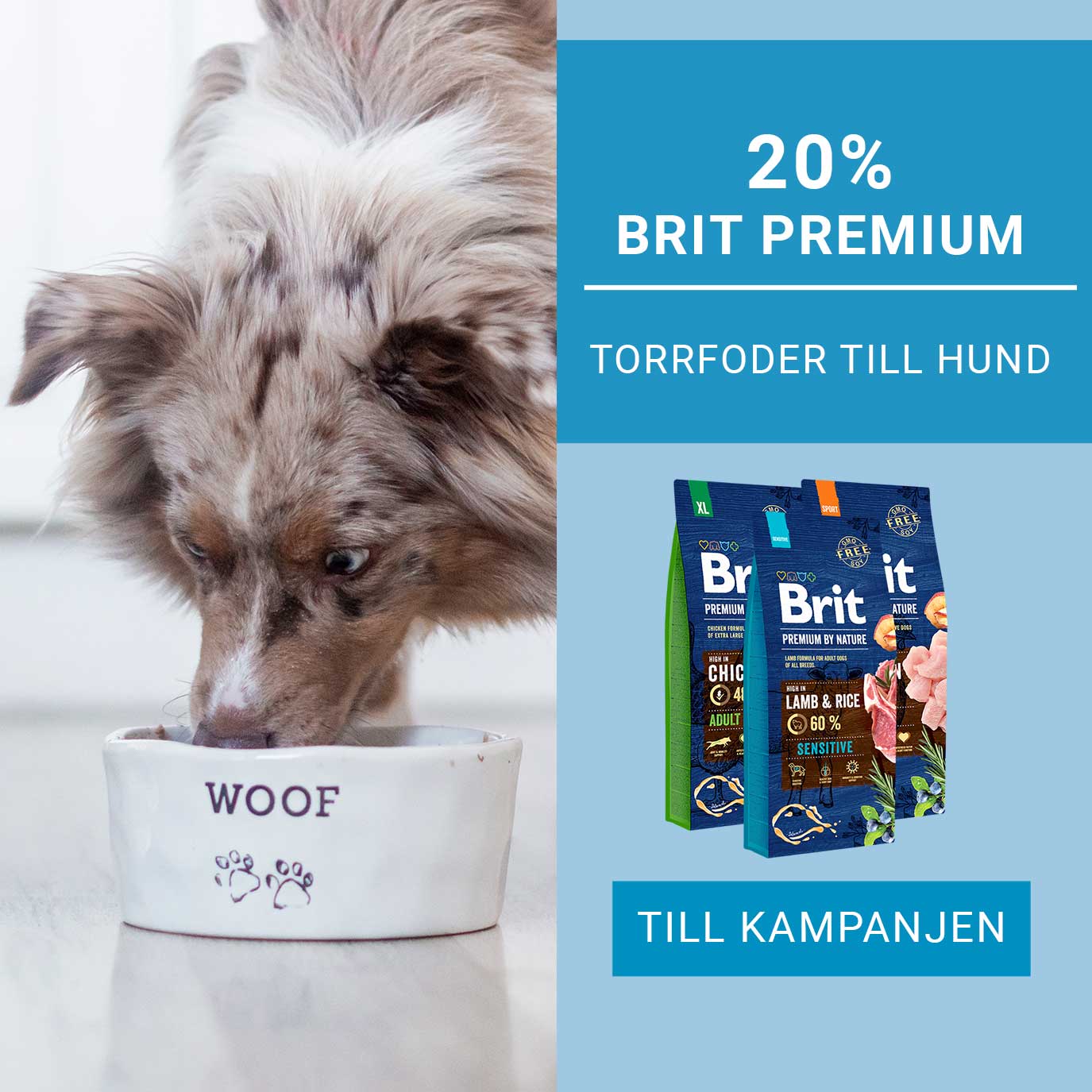 20% på Brit Premium torrfoder till hund