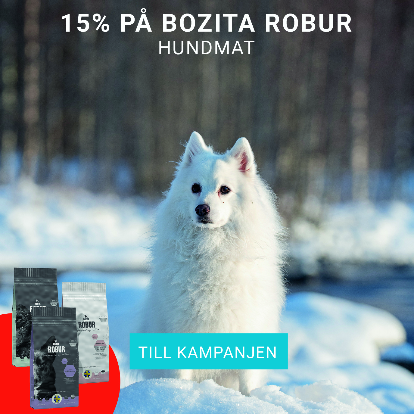 15% på Bozita Robur Hundmat