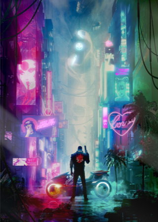 Seduced by Night City Lumino Poster