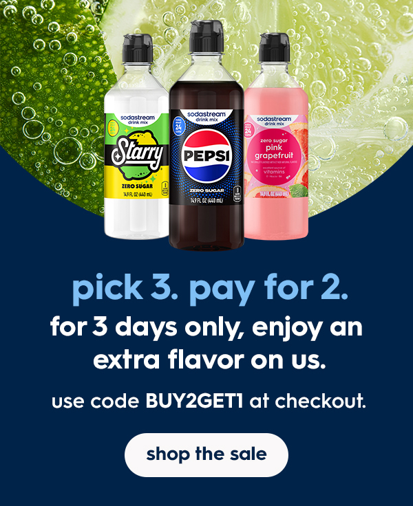 Grab the flavors you need—buy 2+1 FREE.*