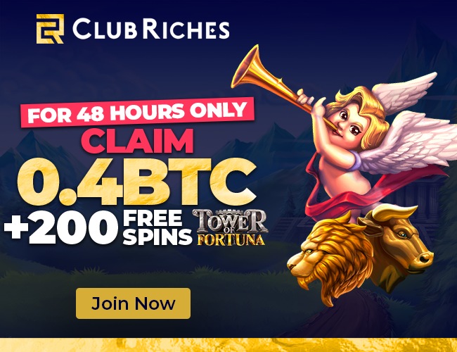 0.4BTC bonus plus 200 free spins