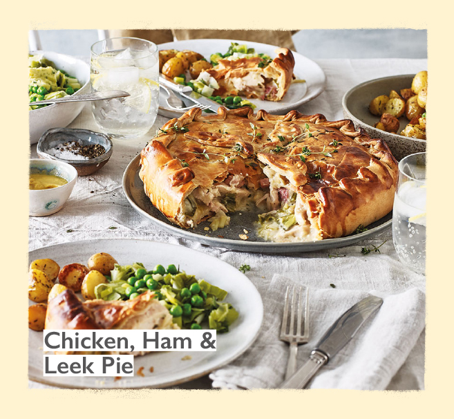 Chicken, Ham & Leek Pie 